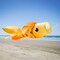 In the Breeze 5244 — 40-inch Gold Shimmer Damsel Fish — Large, Colorful Printed Fishsock with Iridescent Details